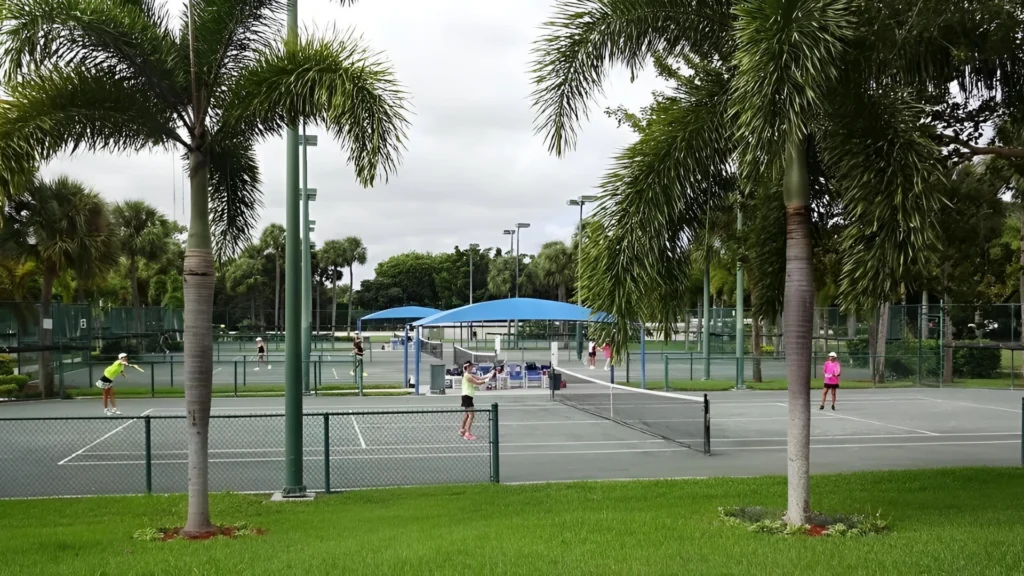 Public tennis courts in Boca Raton used for recreational play, leagues, and clinics