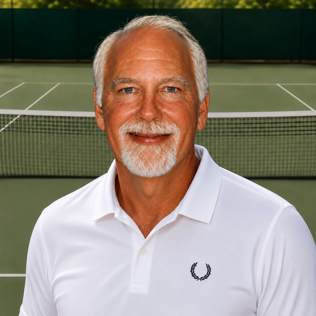 Chris Smith Palm Beach Tennis Homes luxury real estate specialist on Har-Tru tennis court