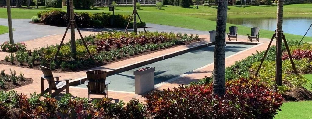 Members enjoy the bocce courts at Boca Woods Country Club in Boca Raton.