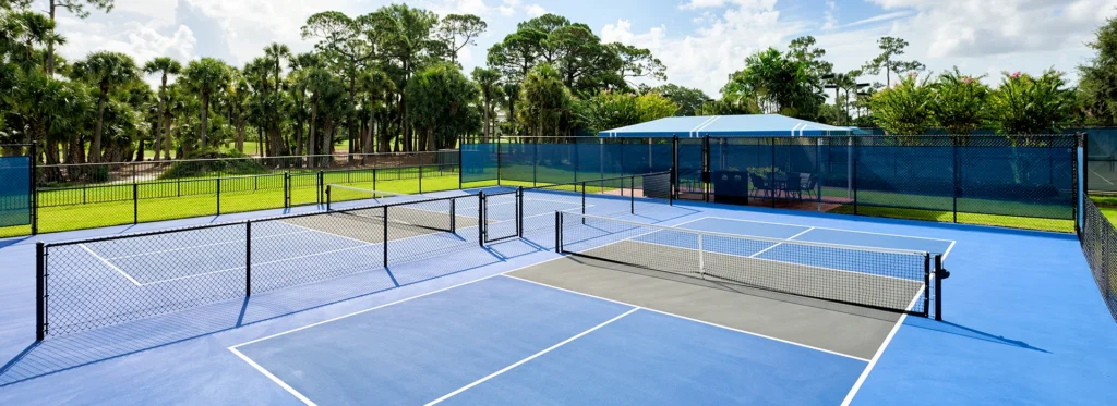 Dedicated pickleball courts at Breakers West Country Club in West Palm Beach