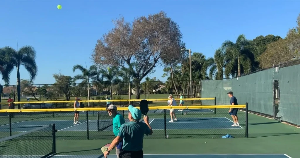 Members playing pickleball at Eastpointe Country Club in Palm Beach Gardens
