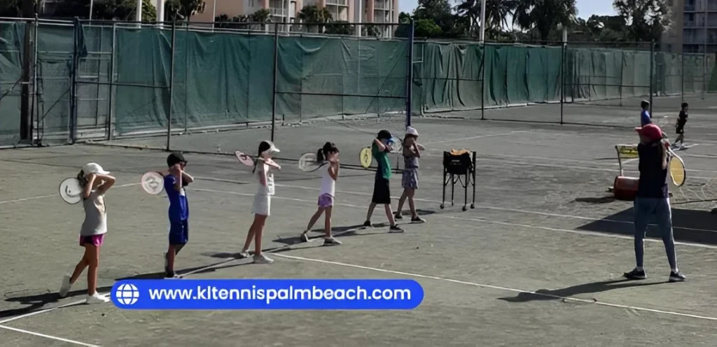 Junior tennis players training on Har-Tru clay courts at KL Tennis Club Academy