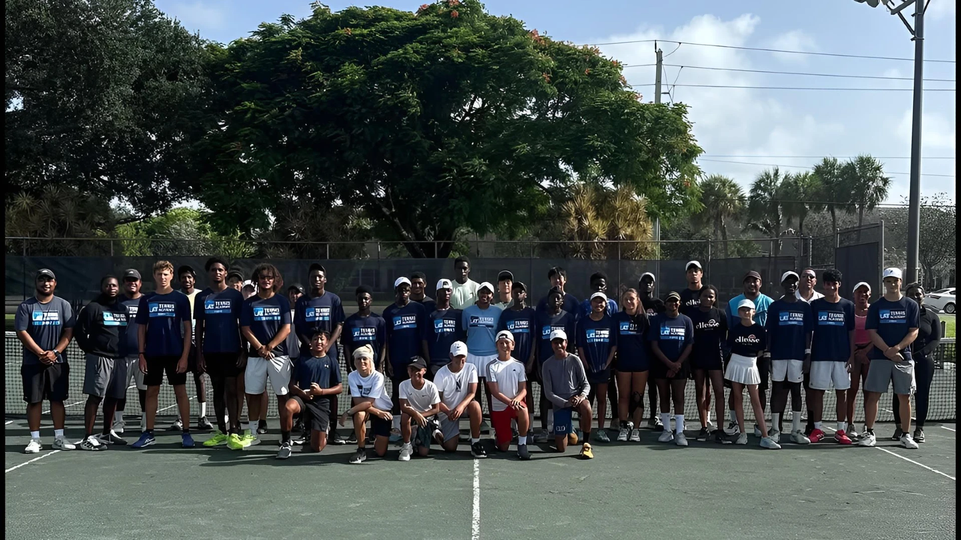 LAT Tennis Academy players and coaches at Boynton Beach Tennis Center in Boynton Beach Florida