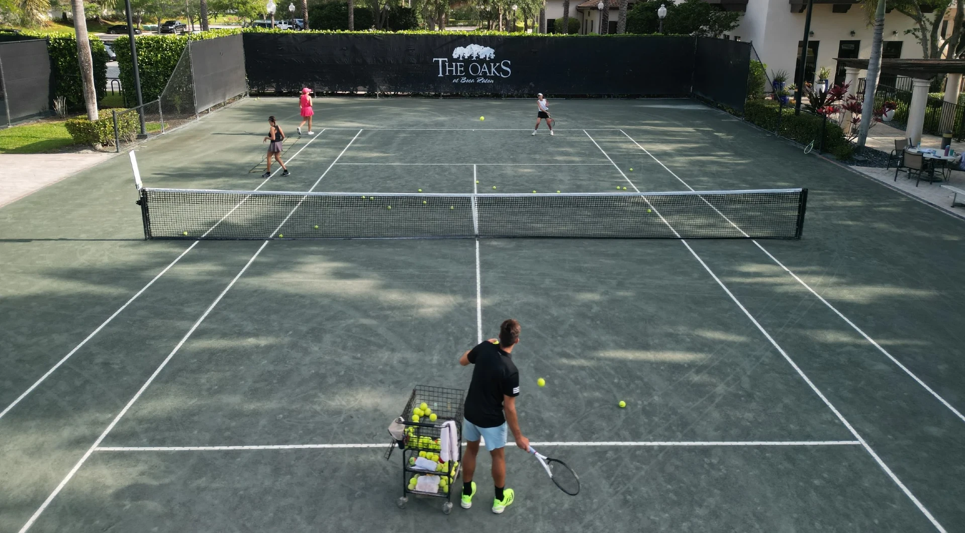Har-Tru tennis courts at Magallan Tennis Academy in Boca Raton