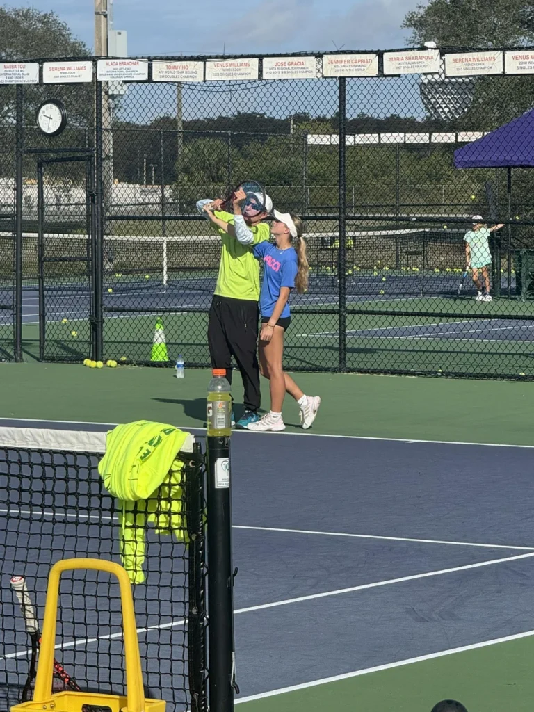 Private coaching session at Rick Macci Tennis Academy in Boca Raton