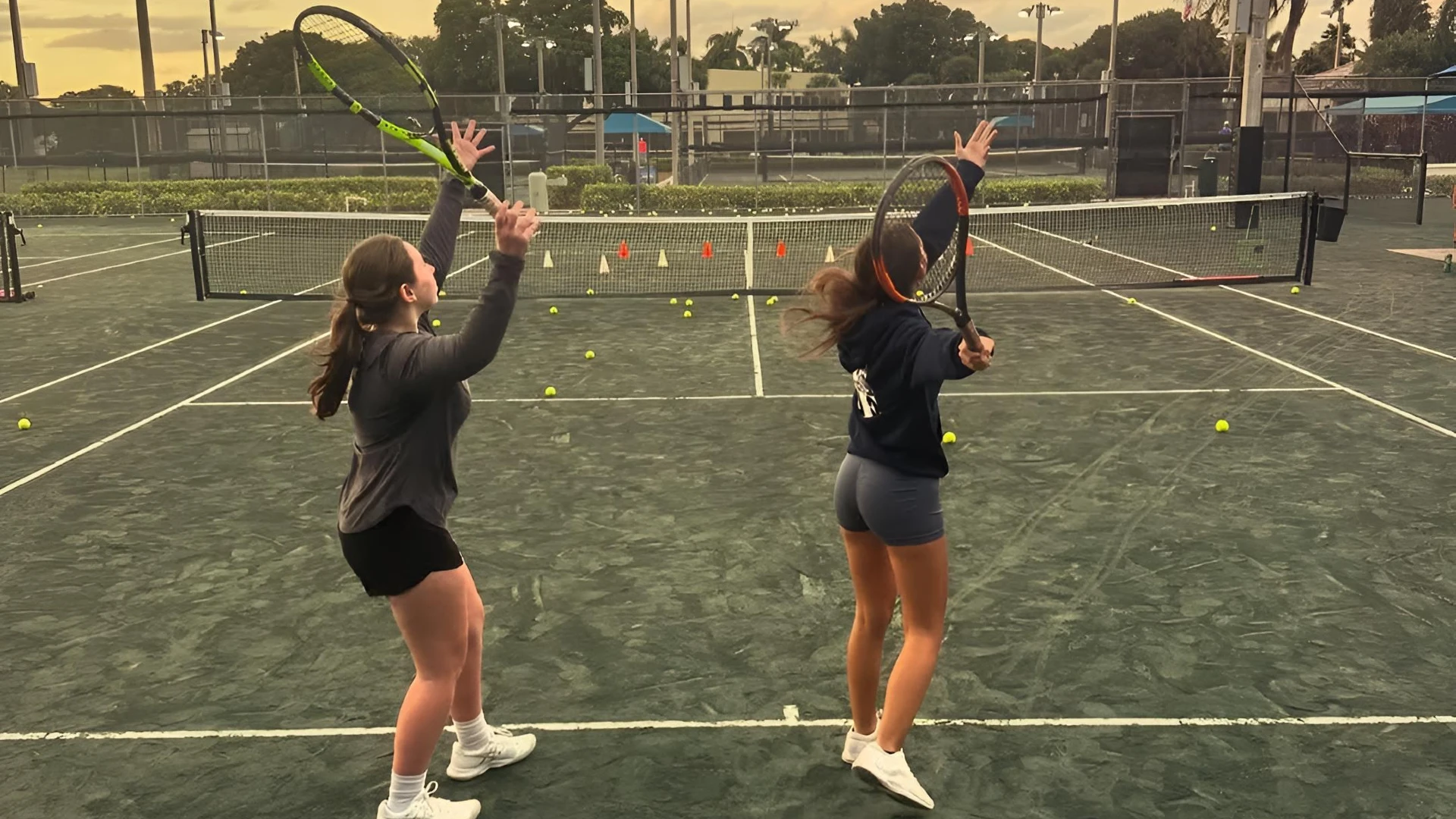 Junior players training at Seven Tennis Academy at Boca Raton Tennis Center
