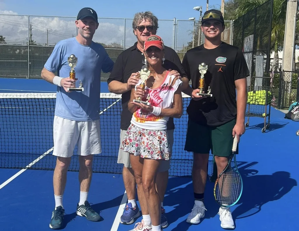 Tournament participants at South Olive Tennis Center in West Palm Beach