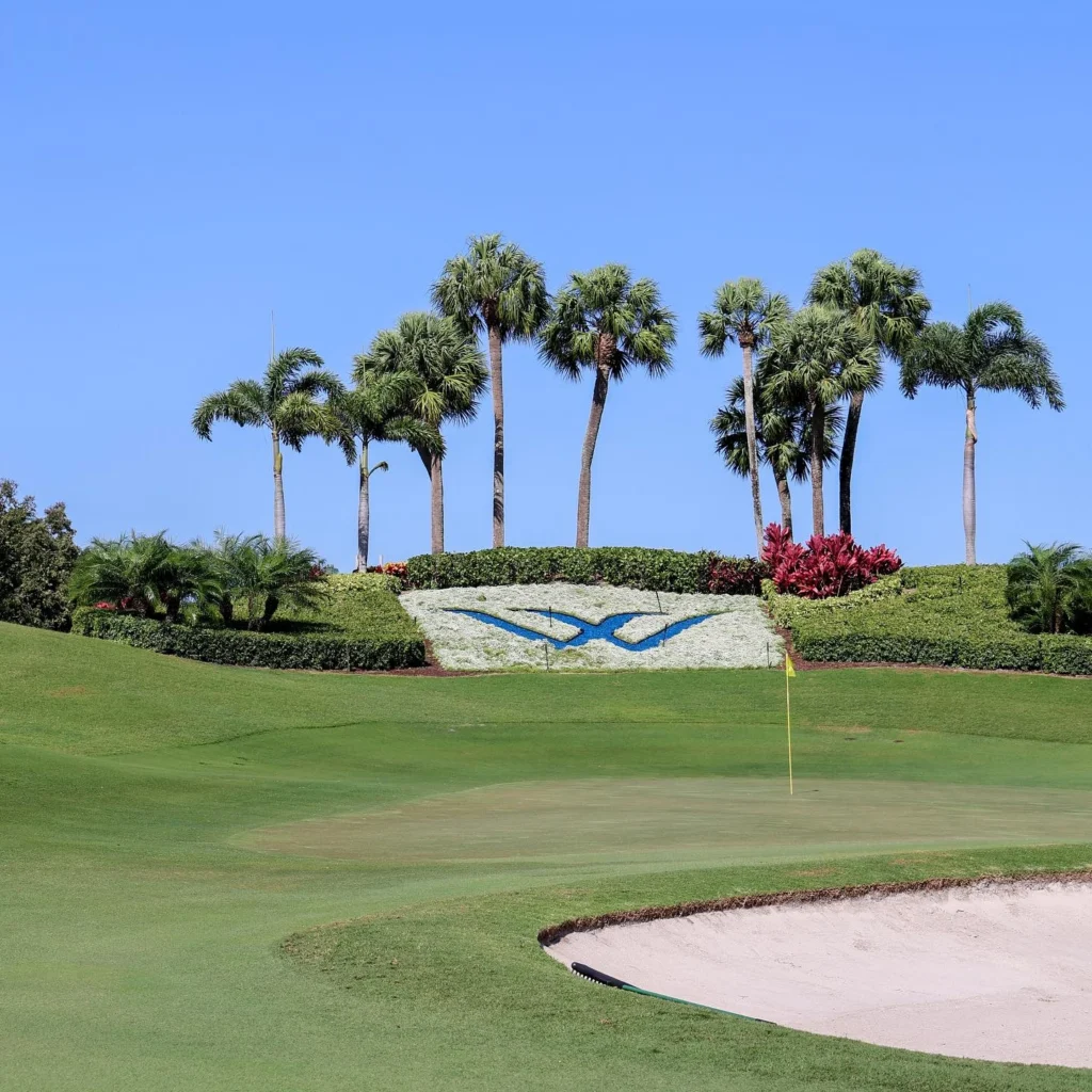 View of a championship golf course at Wycliffe Golf & Country Club in Wellington