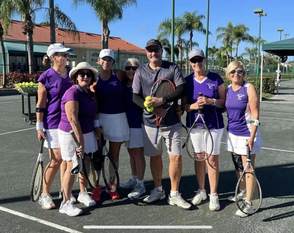 Cascade Lakes Tennis Club members on the Har-Tru courts in Boynton Beach.