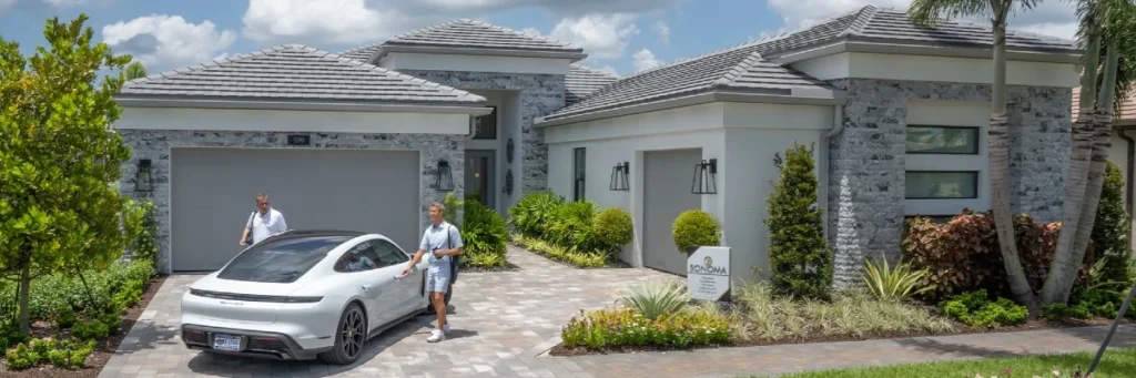 Contemporary model home at Valencia Del Mar in Boynton Beach.