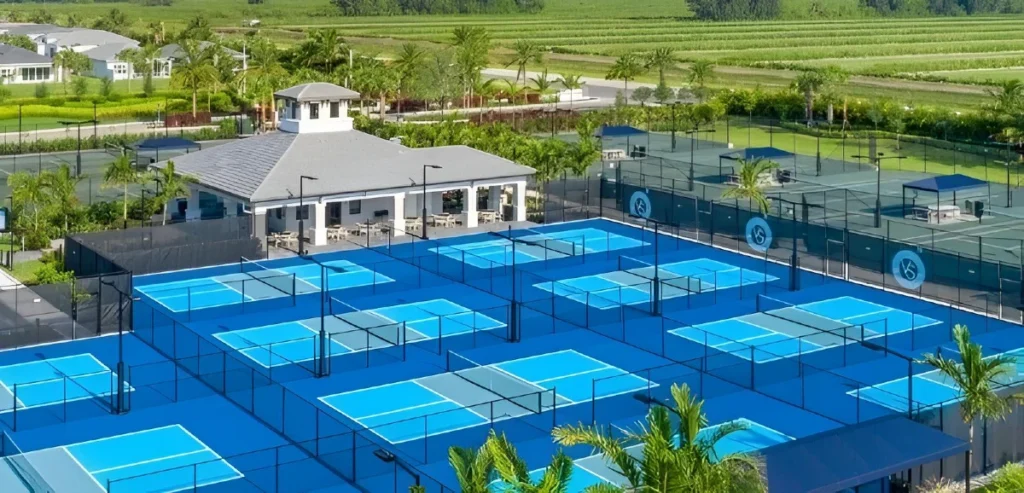 Dedicated pickleball courts at Valencia Sound in Boynton Beach